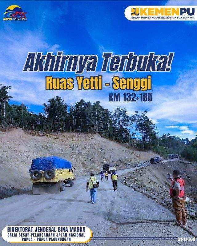 Kunjungan Lapangan Ruas Yetti–Senggi KM 132+180